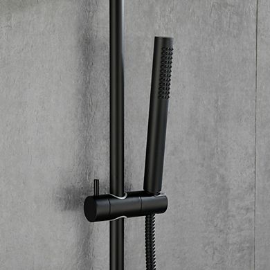 Matte Slide Bar Handheld Shower Kit - Includes 59in Hose, Wall Supply Elbow, and Adjustable Holder