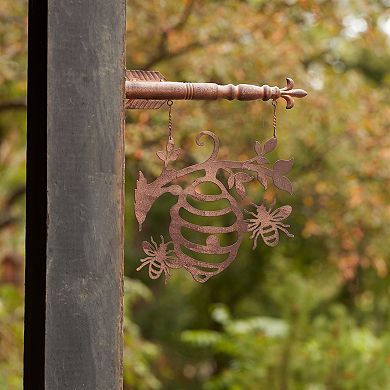Bumble Bee Hive Garden Sign 15.5"H