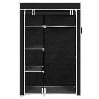 Portable Clothes Wardrobe Storage Organizer, Suitable for Small Rooms, Walk-In Closets