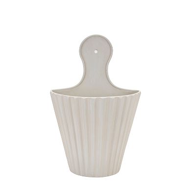 Ribbed Metal Wall Pocket (Set of 2)