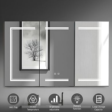 Fantastic Fch Bathroom Wall Cabinet With 2 Plugs, 2 USB Ports