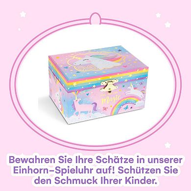 Jewelkeeper Girl's Musical Jewelry Storage Box With Spinning Unicorn, Cotton Candy Unicorn Design