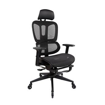 Techni Mobili Ultimate Reclining Ergonomic Mesh Office Chair with Lumbar Support and Footrest