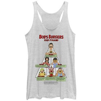 Juniors' Bob's Burgers Food Pyramid Racerback Tank Top
