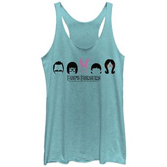 Juniors' Bob's Burgers Character Head Silhouettes Racerback Tank Top
