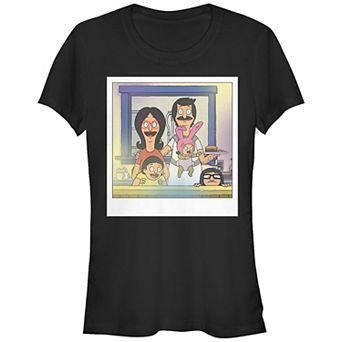 Juniors' Bob's Burgers Family Portrait Fitted Graphic Tee