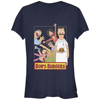 Juniors' Bob's Burgers Family Photo Fitted Graphic Tee