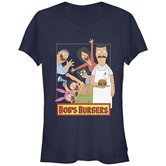 Juniors' Bob's Burgers Family Photo Fitted Graphic Tee
