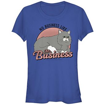 Juniors' Bob's Burgers No Business Like Mr. Business Fitted Graphic Tee