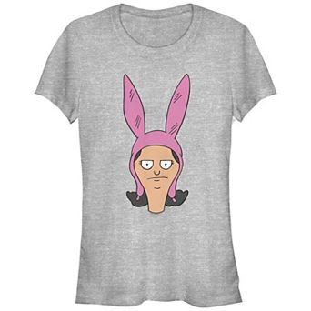 Juniors' Bob's Burgers Louise Belcher Bothered Face Fitted Graphic Tee