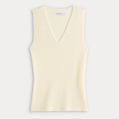 Women's Nine West Fitted Sweater Sculpt V-Neck Tank Top
