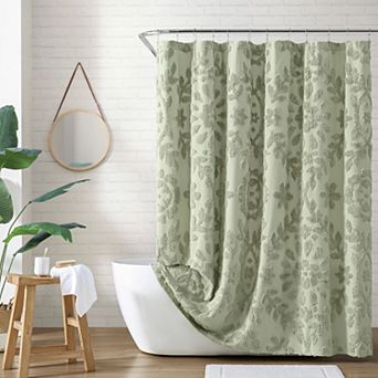 Peri Chenille Laurel Shower Curtain