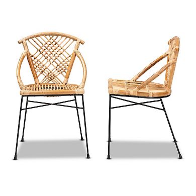 bali & pari Pro Rattan Dining Chair 2-piece Set