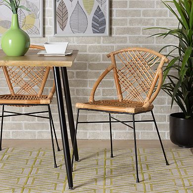 bali & pari Pro Rattan Dining Chair 2-piece Set