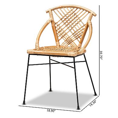 bali & pari Pro Rattan Dining Chair 2-piece Set
