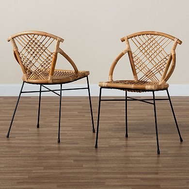 bali & pari Pro Rattan Dining Chair 2-piece Set