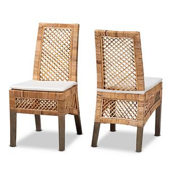 bali & pari Argos Rattan Dining Chair 2 pc Set