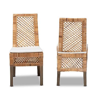 bali & pari Argos Rattan Dining Chair 2-piece Set