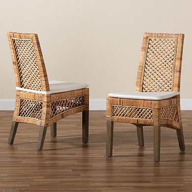 bali & pari Argos Rattan Dining Chair 2-piece Set