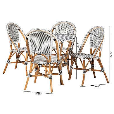 bali & pari Genica Rattan Dining 5-piece Set