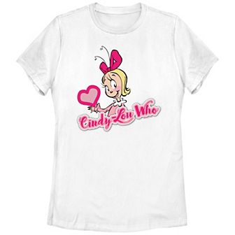 Juniors' Dr. Seuss Grinch Cindy-Lou Who Poster Graphic Tee