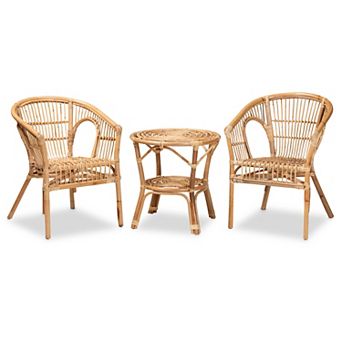 bali & pari Alleta Rattan Living Room 3 pc Set
