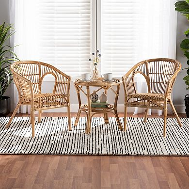 bali & pari Alleta Rattan Living Room 3-piece Set
