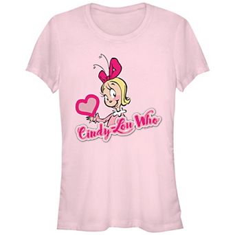 Juniors' Dr. Seuss Grinch Cindy-Lou Who Poster Fitted Graphic Tee
