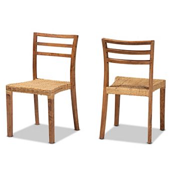 bali & pari Arthur Rattan Dining Chair 2 pc Set
