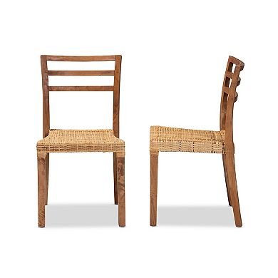 bali & pari Arthur Rattan Dining Chair 2-piece Set