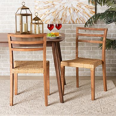 bali & pari Arthur Rattan Dining Chair 2-piece Set