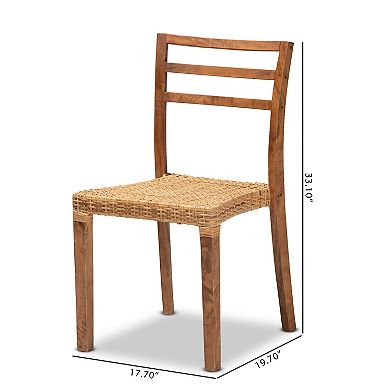 bali & pari Arthur Rattan Dining Chair 2-piece Set