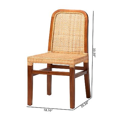 bali & pari Caspia Rattan Dining Chair 2-piece Set