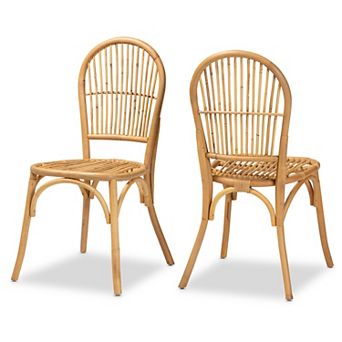 bali & pari Wina Rattan Dining Chair 2 pc Set