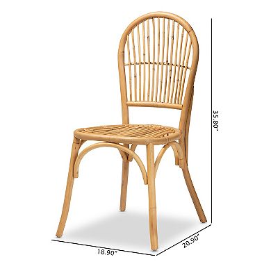 bali & pari Wina Rattan Dining Chair 2-piece Set