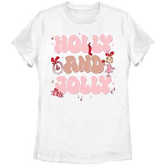 Juniors' Dr. Seuss Grinch Holly And Jolly Cindy-Lou Who Graphic Tee