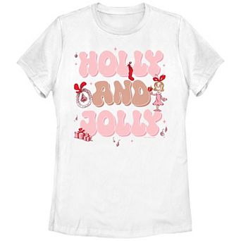 Juniors' Dr. Seuss Grinch Holly And Jolly Cindy-Lou Who Graphic Tee
