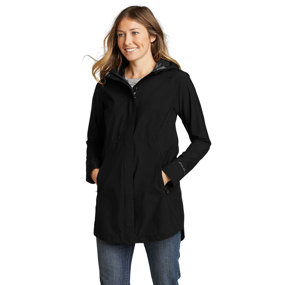 Veste Eddie Bauer WeatherEdge à Capuche, Bleu, Coupe PS (petite Taille), Déperlante, Coupe-vent