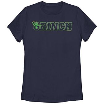 Juniors' Dr. Seuss Grinch Collegiate Graphic Tee