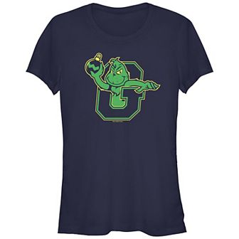 Juniors' Dr. Seuss Grinch Ready To Attack Fitted Graphic Tee