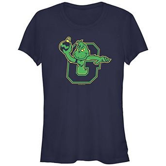 Juniors' Dr. Seuss Grinch Ready To Attack Fitted Graphic Tee
