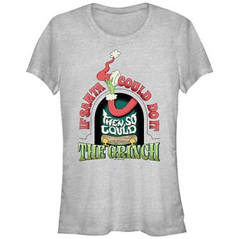 Juniors' Dr. Seuss Grich If Santa Could Do It Fitted Graphic Tee