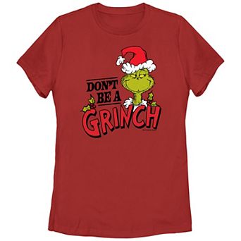 Juniors' Dr. Seuss Don't Be A Grinch Graphic Tee