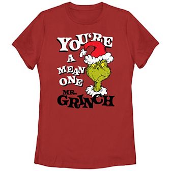 Juniors' Dr. Seuss You're A Mean One Mr. Grinch Graphic Tee
