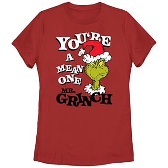 Juniors' Dr. Seuss You're A Mean One Mr. Grinch Graphic Tee