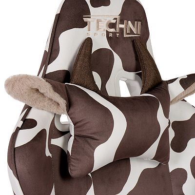 Techni Sport TS85 Brown Cow Gaming Chair