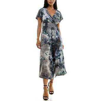 Women's Nina Leonard Flutter Sleeve Maxi Dress