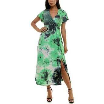 Women's Nina Leonard Flutter Sleeve Maxi Dress