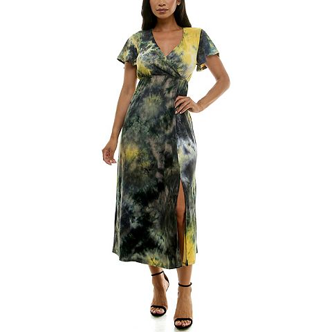 Женские платья Nina Leonard Women's Nina Leonard Flutter Sleeve Maxi Dress