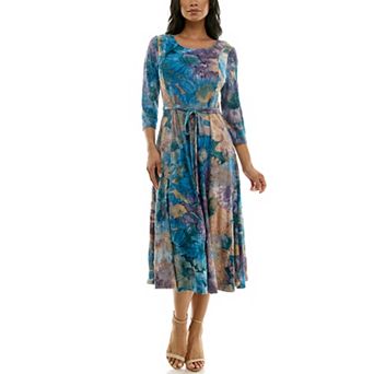 Women's Nina Leonard Knit Sylvia Midi Dress